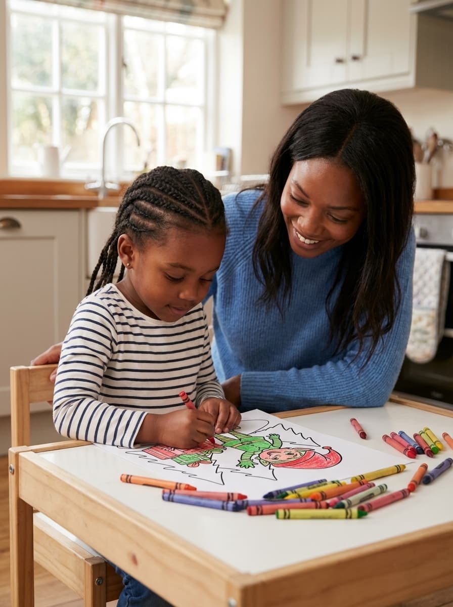 Holiday coloring preview